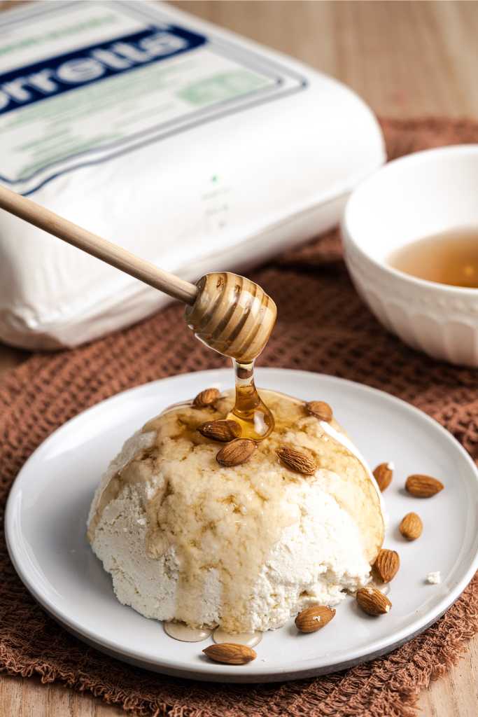 ricotta, miel y nueces
